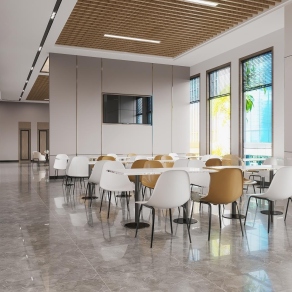 现代公司员工食堂3D模型下载